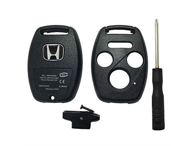 Replacement Key Fob Case Shell Fit for Honda 20032009 Accord CRV Ridgeline 2010 2011 Civic Pilot Key Fob Cover Shell