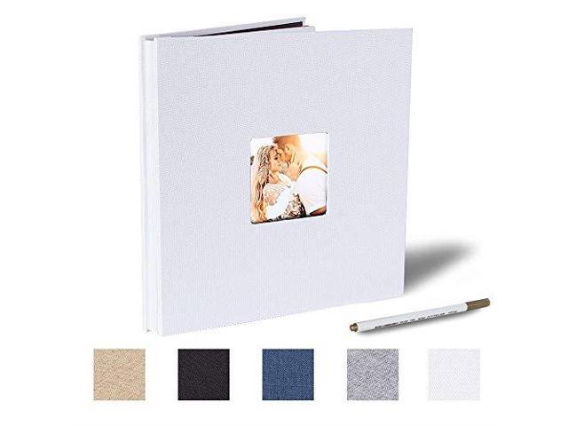 with Photo Album Storage Box DIY Accessories Kit White Self Adhesive Photo Album Magnetic Scrapbook Album 40 Pages Hardcover Length 11 x Width 10.6 inches