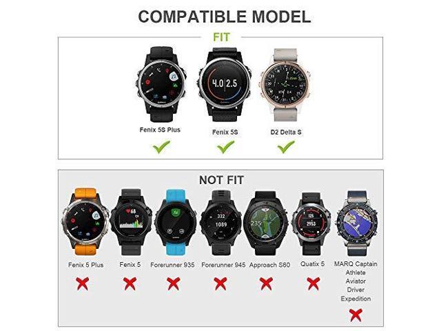 fenix 5 plus band size