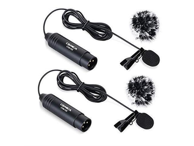Waakzaam Ben depressief laser XLR Microphone CVMV02O 2 Pack 59ft Phantom Power Omnidirectional Lavalier  Lapel Microphone for Canon Sony Panasonic Camcorders ZOOM H4n H5 H6 Tascam  DR40 DR60D DR70D DR100 Recorders - Newegg.com
