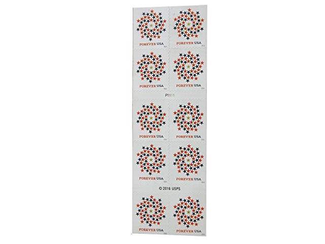 Patriotic Spiral Book of 10 Forever First Class Postage Stamps USA Stars  Red Blue 1 Book of 10 Stamps Christmas Wreath - Newegg.com