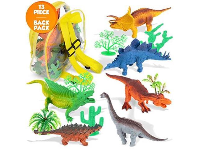 OuMuaMua Realistic Dinosaur Figure Toys 6 Pack 7 Large Size Plastic Dinosaur Set 