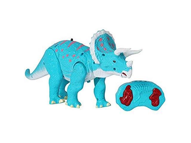 Remote Control Triceratops Dinosaur With Light Effect Walks Turns Head And Roars 