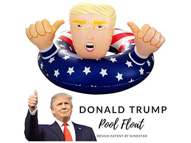 Giant 4-ft Donald Trump Pool Float Inflatable Swimming Ring for Pool Party