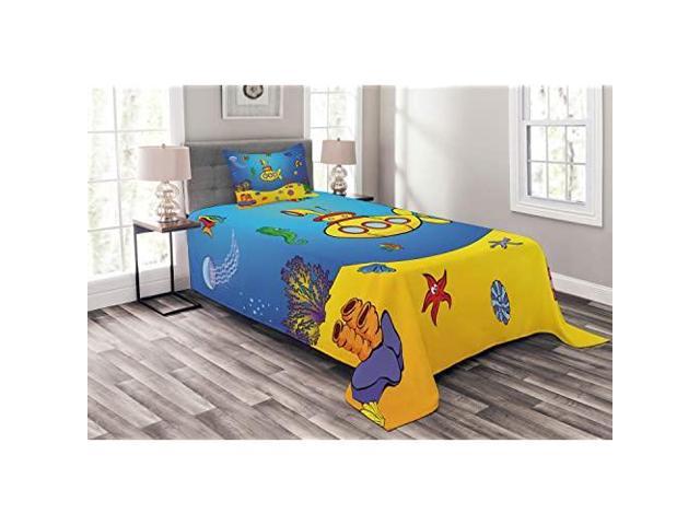 Yellow Submarine Bedspread Nautical Kids Colorful Fish Underwater Jellyfish Seahorse S Starfish Decorative Quilted 2 Piece Coverlet Set With Pillow Sham Twin Size Blue Newegg Com - Colorful Seahorse Bedding Yellow Submarine Bedspread Nautical Kids Colorful Fish Underwater Jellyfish Seahorse S Starfish Decorative Quilted 2 Piece Coverlet Set With Pillow Sham Twin Size Blue Newegg Com - Colorful Seahorse Bedding