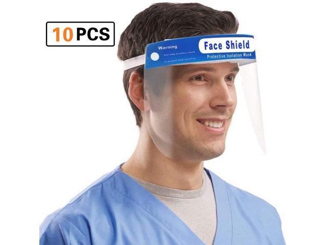 10 pcs Safety Face Shield Reusable Anti-Splash Reusable Protection Cover
