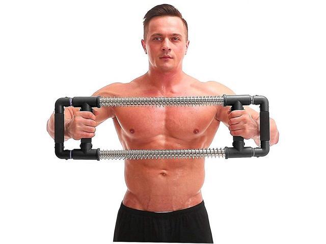 Push Down Bar Machine - Chest Expander at Home Workout Equipment - Portable Spring Resistance Exercise Gym Kit for Home, Travel or Outdoors