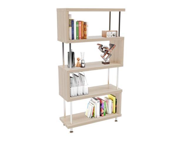 High Quality Modern 5-Tier Multi Level Ladder S-Shaped Room Bookshelf Display
