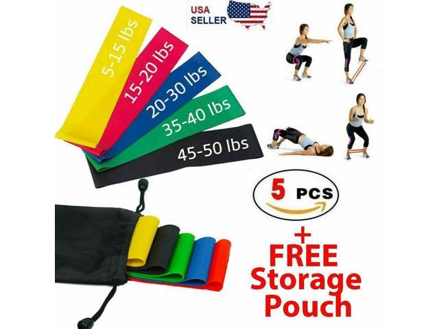 Resistance Bands Workout Loop Set 5 Legs Exercise CrossFit Fitness Yoga Booty 