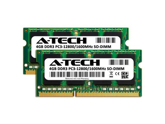 RAM for PANASONIC TOUGHBOOK CF-31GS2EX2M 2 x 4GB A-Tech 8GB DDR3 1333MHz SODIMM PC3-10600 204-Pin Non-ECC Memory Upgrade Kit 