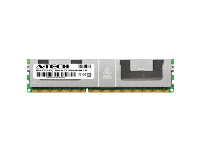 A-Tech 32GB 4Rx4 PC3-14900L DDR3 1866 MHz ECC LRDIMM 1.5V Load Reduced DIMM  240-Pin Quad Rank x4 Server RAM Memory Upgrade Module