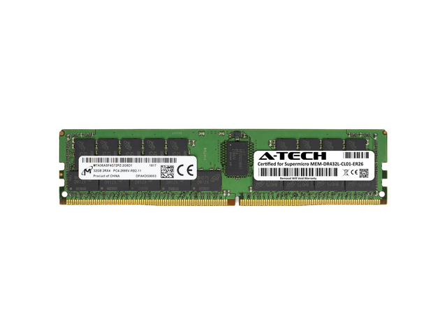Supermicro Certified MEM-DR432L-CL01-ER26 | Micron MTA36ASF4G72PZ-2G6D1 ...