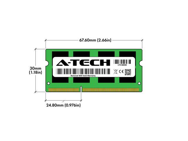 A-Tech 8GB DDR3 / DDR3L 1600MHz SODIMM PC3-12800 2Rx8 1.35V CL11 Non-ECC  Unbuffered 204-Pin SO-DIMM Notebook Laptop RAM Memory Upgrade Module