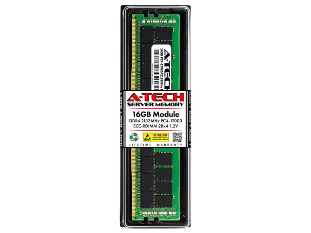 A-Tech 16GB 2Rx4 PC4-17000 DDR4 2133 ECC REG RDIMM Registered DIMM 288 ...