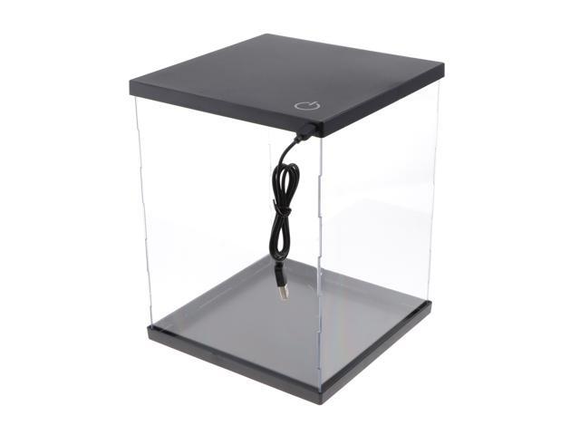 Clear Acrylic Plastic Display Box Case Dustproof Protection with Lights LED - Newegg.com