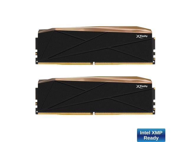 V-COLOR Manta XFinity RGB DDR5 48GB (24GBx2) 8200MHz CL40 1.40V RGB Gaming Desktop Upgrade RAM CUDIMM Memory Module SK Hynix IC -Black / Gold (TMXFCL2482840KGK)