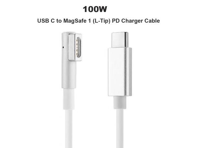 100W C Type C to Magsafe 1 L-Tip Power Adapter Cable for Apple MacBook