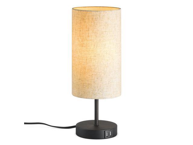 Tomons Bedside Lamp, Classic Rustic Minimalist Desk Lamp with Touch Control and Dual USB Ports Bulb Included