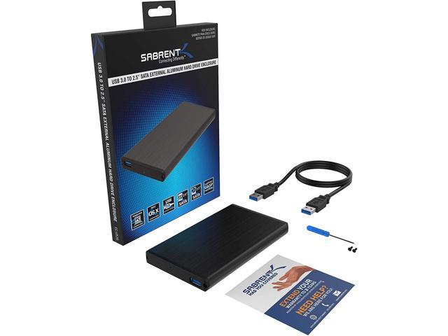 Sabrent Usb 3 0 To 2 5 Ssd Sata External Hard Drive Aluminum Enclosure Black Ec Uk30 Newegg 