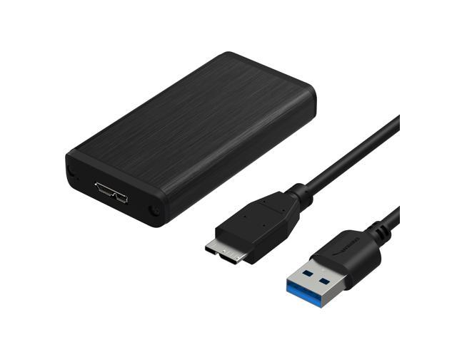 SABRENT EC-UKMS Supports All Size Black mSATA USB 3.0 USB 3.0 MSATA SSD HARD DRIVE ENCLOSURE