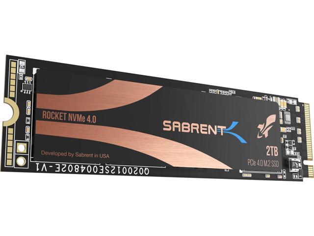 Sabrent 2TB Rocket Nvme PCIe 4.0 M.2 2280 SSD Interno Unidad de Estado sólido de Rendimiento máximo SB-ROCKET-NVMe4-2TB