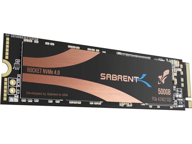 Sabrent 500GB Rocket Nvme PCIe 4.0 M.2 2280 Internal SSD Maximum Performance Solid State Drive (SB-ROCKET-NVMe4-500)