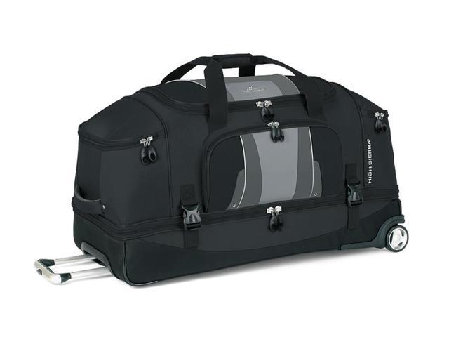 high sierra evolution wheeled drop bottom duffel bag