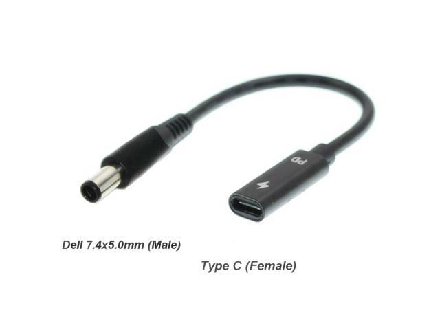 Pd Fast Charging Cable Usb C Type C Female To Dc 7 4x5 0x0 6mm Power Pd Charging Cable For Dell Alienware M11x M11x R2 M11x R3 Usb Gadgets Newegg Com