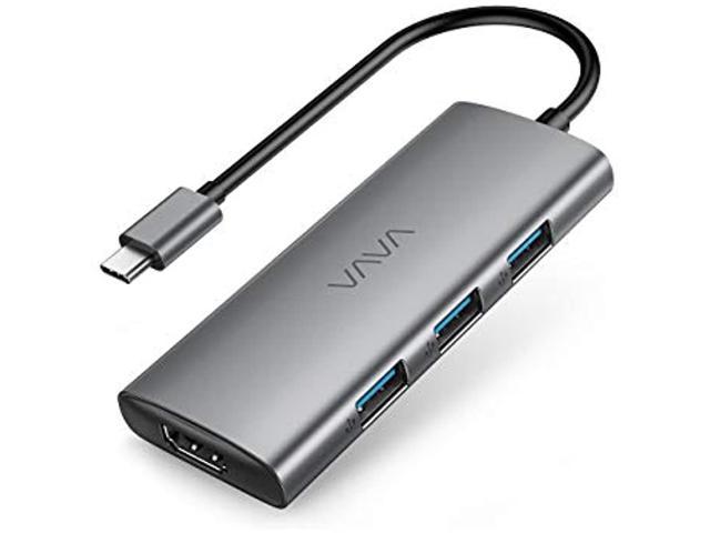 VAVA USB C Hub, 7-in-1 USB C Adapter for MacBook/Pro/Air (Thunderbolt 3), with 4K USB-C to HDMI, 3 USB 3.0 Ports, SD/TF Cards Reader, 100W Power Delivery Dock for iPad Pro/MacBook/Type C Devices
