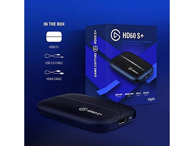 Elgato HD60 S+, carte d'acquisition externe, streaming et enregistrement en  1080p60 ou 4K60 HDR10 à ultra faible latence sur PS5, PS4/Pro, Xbox Series  X/S, Xbox One X/S dans OBS, compatible PC/Mac 