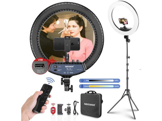 18 inch Dimmable LED Ring Light Lamp Kit Selfie Video Photography 