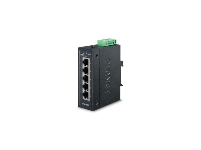 Planet ISW-500T IP30 Compact Size 5-Port 10/100TX Industrial Fast Ethernet  Switch (-40~75 degrees C)