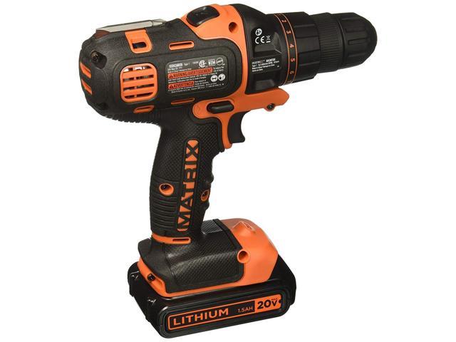 Black & Decker BDCDMT120IA 20V MAX Lithium-Ion MATRIX 3/8 in. Cordless  Drill Driver / Impact Combo Kit 