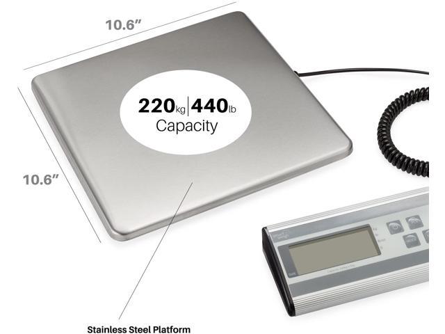 Smart Weigh Digital Heavy Duty Shipping and Postal Scale with Durable  Stainless Steel Large Platform, 440 lbs Capacity x 6 oz Readability, UPS  USPS Post Office Postal Scale and Luggage Scale 