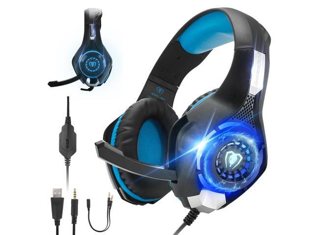 Gaming Headset Stereo Surround Headphone 3.5mm Wired Mic For PS4 Laptop Xbox one