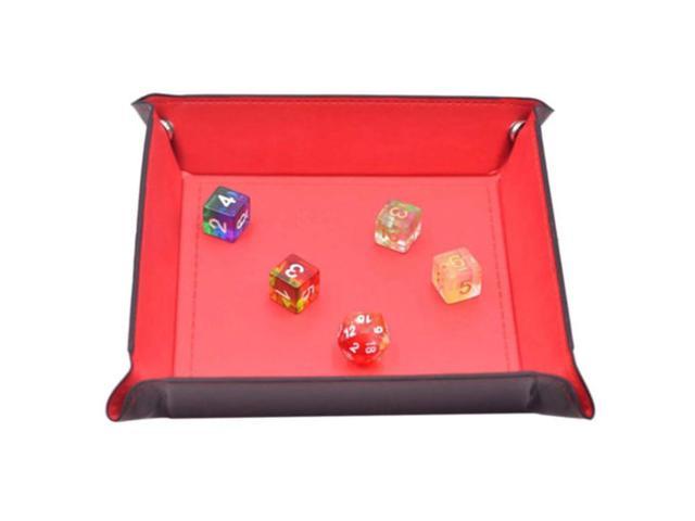 Foldable Dice Tray PU Tabletop Storage Box For DnD RPG Dice Table Board Games US 