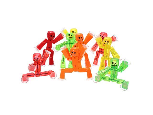 5PCS Cute Sticky Animal Robot Sucker Suction Cup Funny Deformable Stick Bot 
