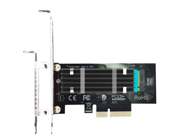 GLOTRENDS M.2 PCIe NVMe 4.0/3.0 Adapter with 0.4 Inch Thick M.2 Heatsink for M.2 PCIe SSD (NVMe and AHCI), PCI-E GEN4 Full Speed, Desktop PC Installation (PA09-HS10)