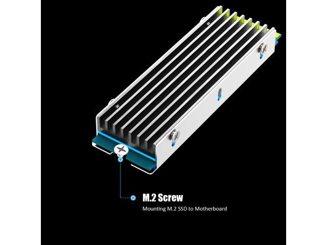 Dissipatore M.2 SSD GLOTRENDS Per PC E PS5 - In Alluminio Con Thermal Pad - Foto 11