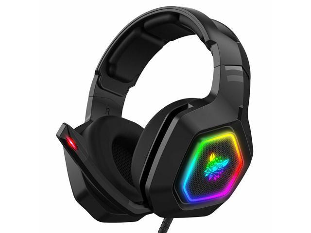 Gaming headset 3.5mm MIC LED Headphones for PC SW Laptop PS4 slim Xbox One X S