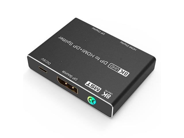 8K Displayport to HDMI + Splitter DP to HDMI Converter DP 8K@30Hz 4K@120Hz High speed 32.4Gbps for (DP HD) Dual Port Simultaneous Displays Support SST and MST - Newegg.com