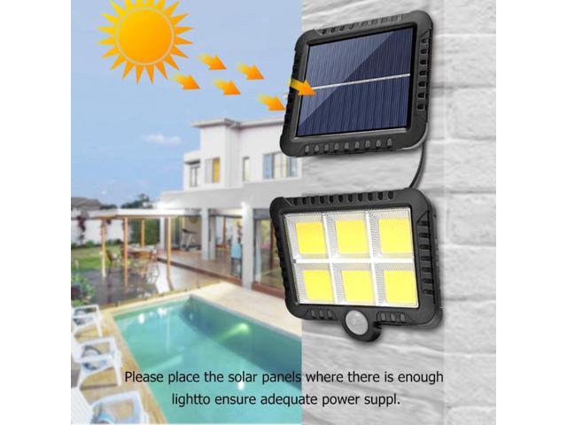 120° LED PIR Motion Sensor Solar Power Garden Light Outdoor Yard Lamp Waterproof