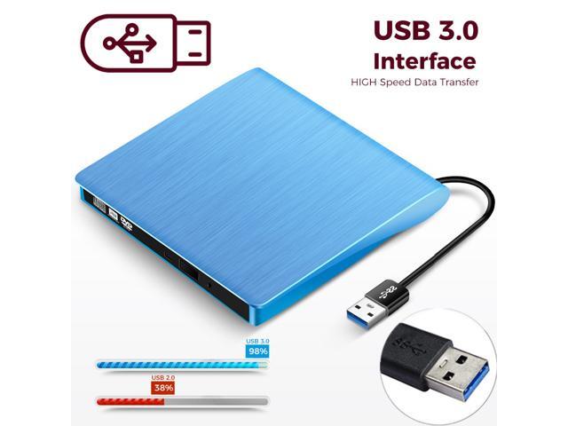 External USB 3.0 Drive CD-RW DVD-ROM DVD-RW Burner Player USB Portable CD Reader for Windows7/8/10 PC Laptop