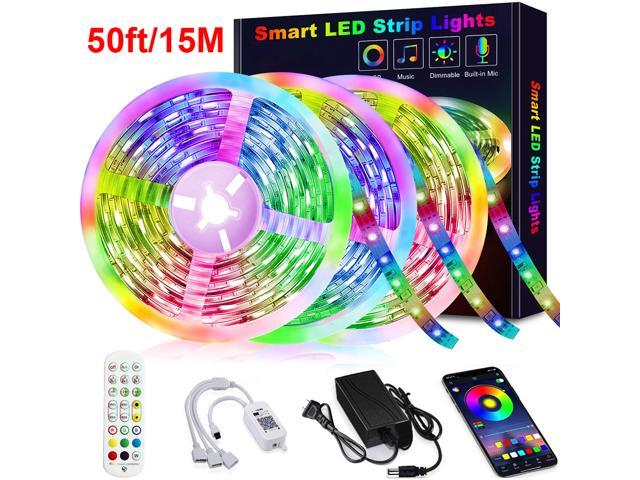 Details about  / 20M LED Light Strips Bluetooth WIFI Remote RGB 5050 Decoration BackLight Lamps