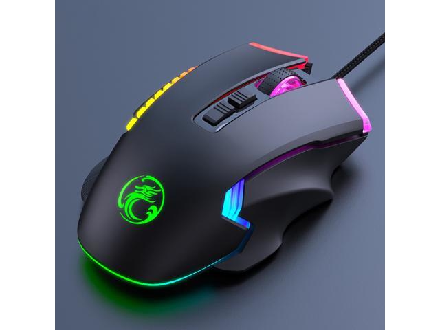 RGB Gaming Mouse Wired, 8 Programmable Buttons Computer Mouse, 6 Adjustable  DPI [1200/1600/2400/3200/4800/7200 dpi], Ergonomic Mouse with 13 Backlight  