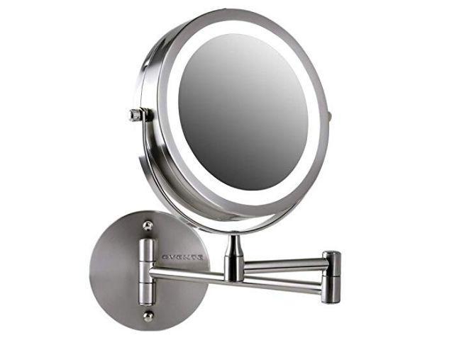 Ovente Lighted Wall Mounted Makeup, Light Up Wall Mounted Makeup Mirror