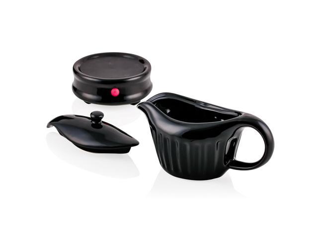 OVENTE Electric Gravy Boat Warmer with Ceramic Pot and Lid