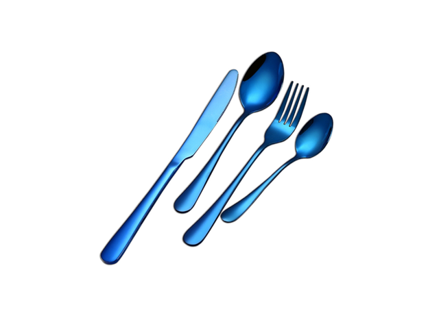 Stainless Steel Flatware Set With Knives Forks Spoons Blue - Newegg.com