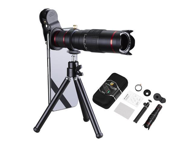 Universal Cell Phone Camera Lens 22X Optical Manual Focus Telephoto Clip Lens Kit with Mini Flexible Tripod