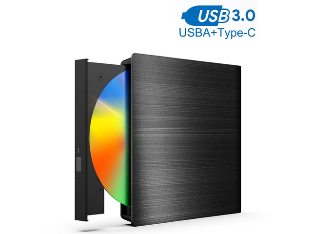 USB3.0 External DVD RW CD Writer Drive Burner Reader Player Optical ...